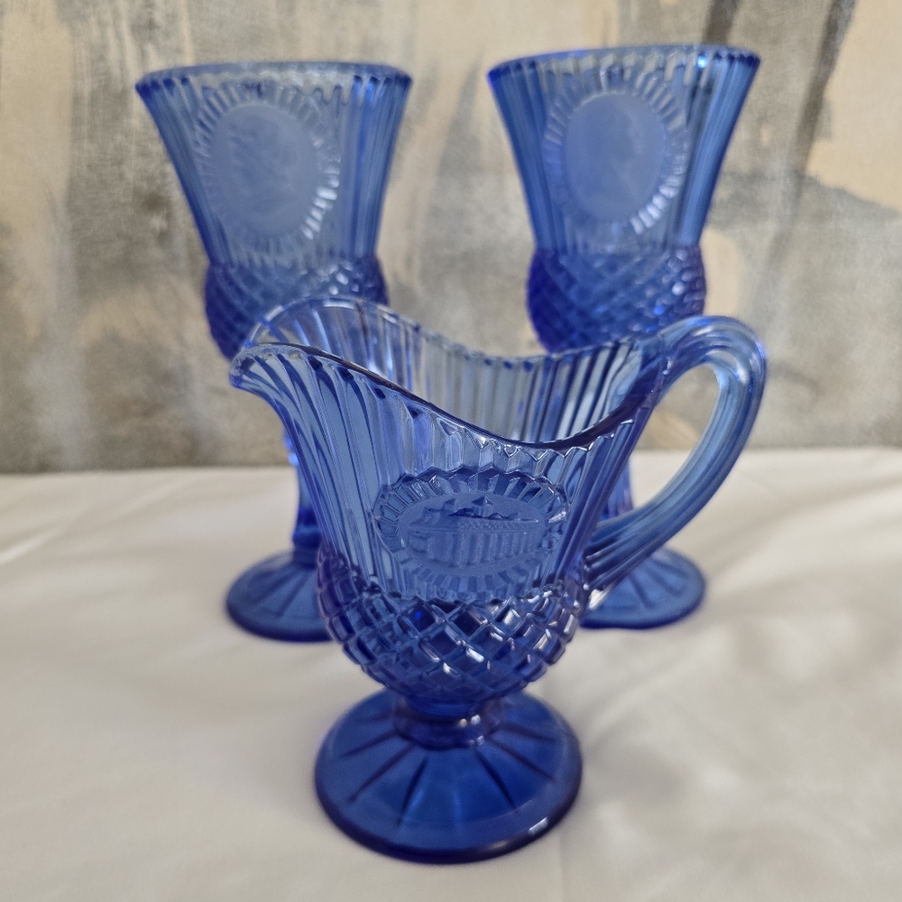 Avon George Washington gravy boat and goblet set